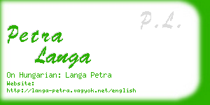 petra langa business card